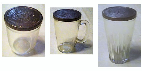 Three jars with same lid